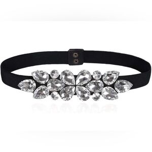 Elegant Black and silver dress belt